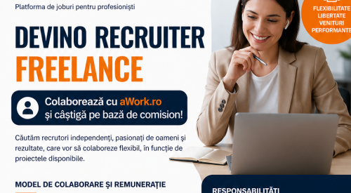 Recruiter Freelance (Colaborare pe bază de comision)